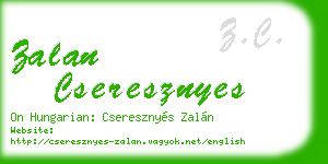 zalan cseresznyes business card