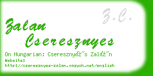 zalan cseresznyes business card